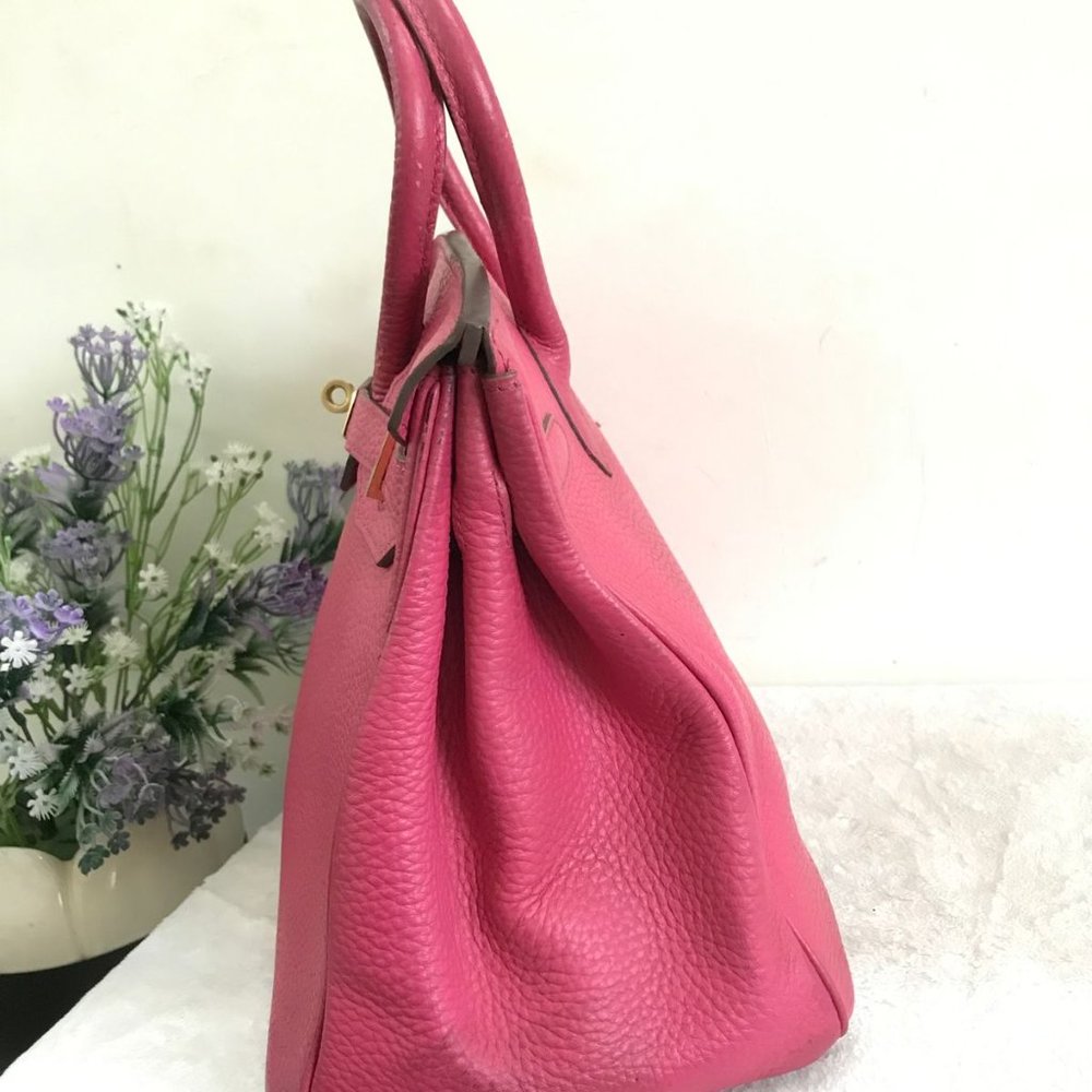 Hermes Birkin Handbag Rose Pourpre Togo With Gold Hardware 32 Pink - Picture 4 of 12